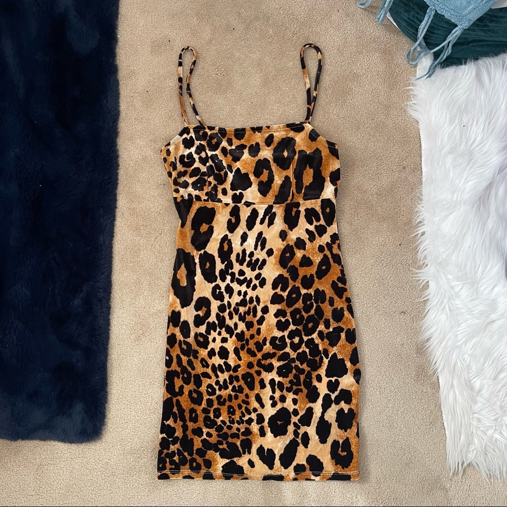 Animal print bodycon dress